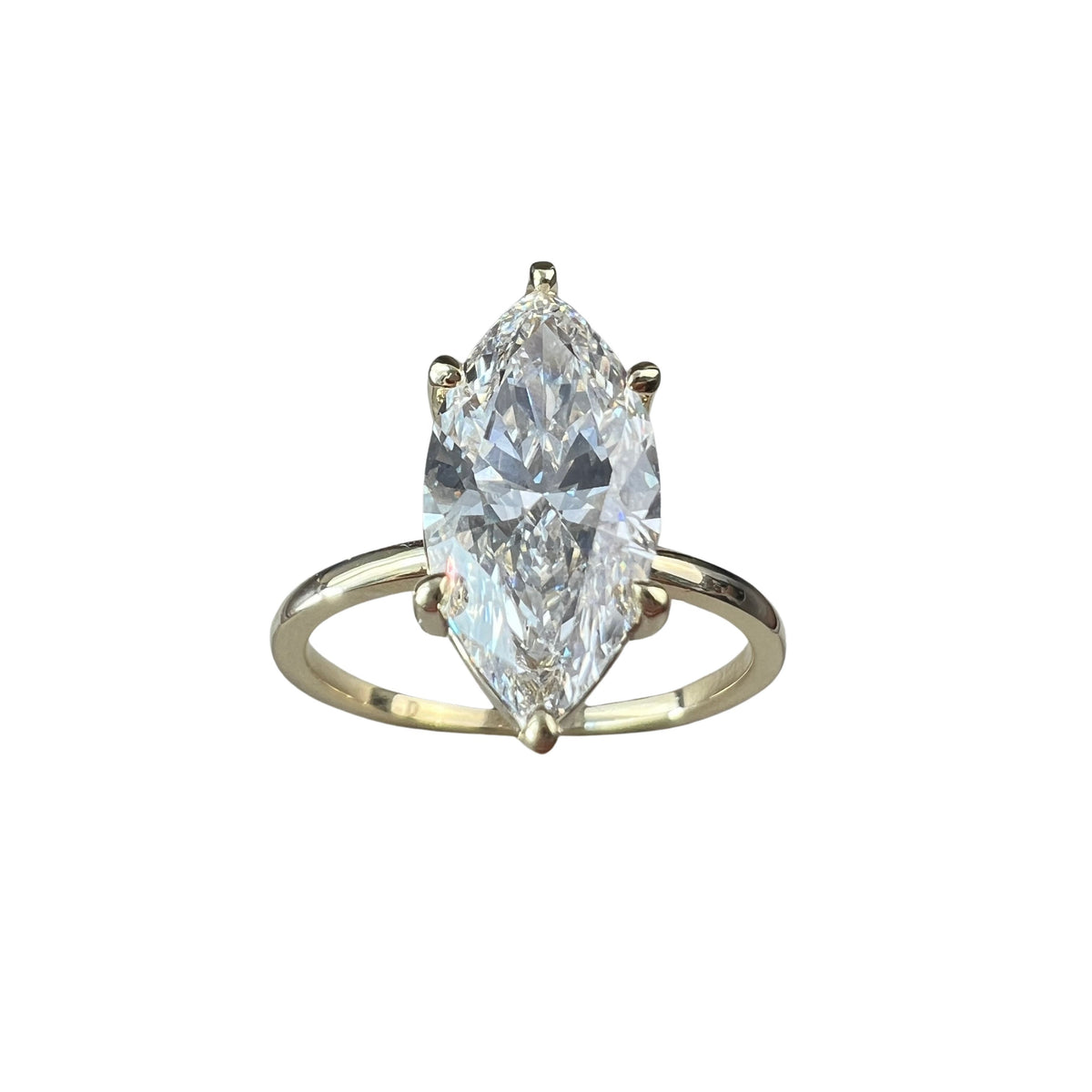 Anillo de Compromiso Oro Amarillo 14k con Diamante de Laboratorio Marquise 2.00ct Certificado IGI