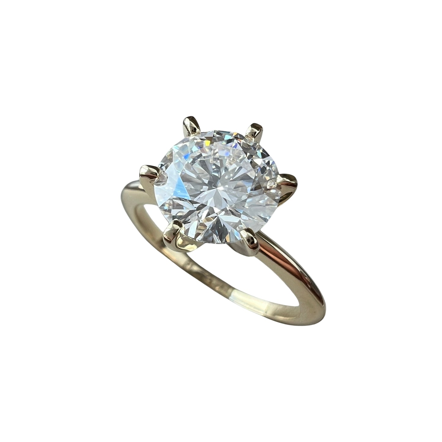 Anillo de Compromiso Oro Amarillo 14 con Diamante de Laboratorio Brillante 2.00ct Certificado IGI