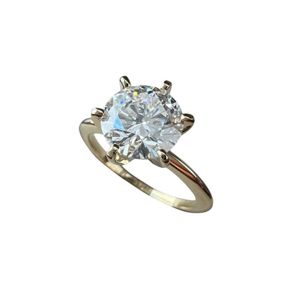 Anillo de Compromiso Oro Amarillo 14 con Diamante de Laboratorio Brillante 2.00ct Certificado IGI