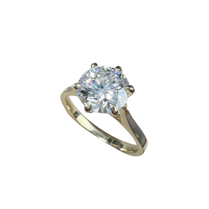 Anillo de Compromiso Oro Amarillo 14k Diamante de Laboratorio Brillante 2.00ct Certificado IGI