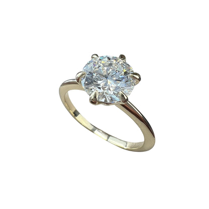 Anillo de Compromiso Oro Amarillo 14k con Diamante de Laboratorio Brillante 2.00ct Certificado IGI