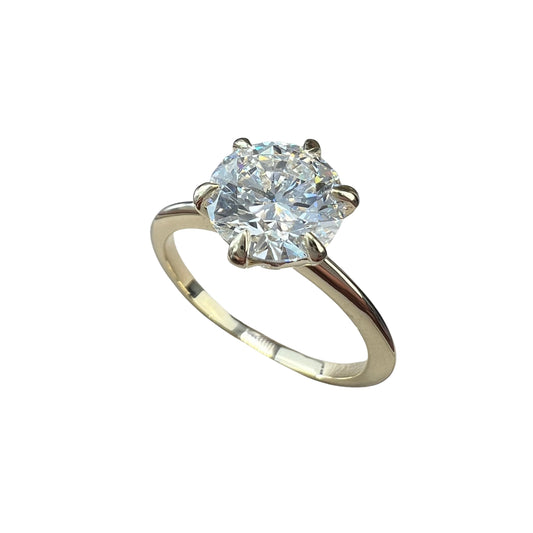 Anillo de Compromiso Oro Amarillo 14k con Diamante de Laboratorio Brillante 2.00ct Certificado IGI