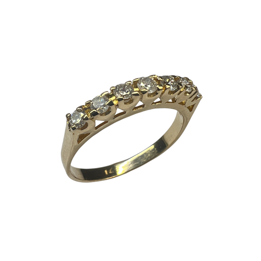 Anillo Churumbela Oro Amarillo con Diamantes Naturales 0.28ct