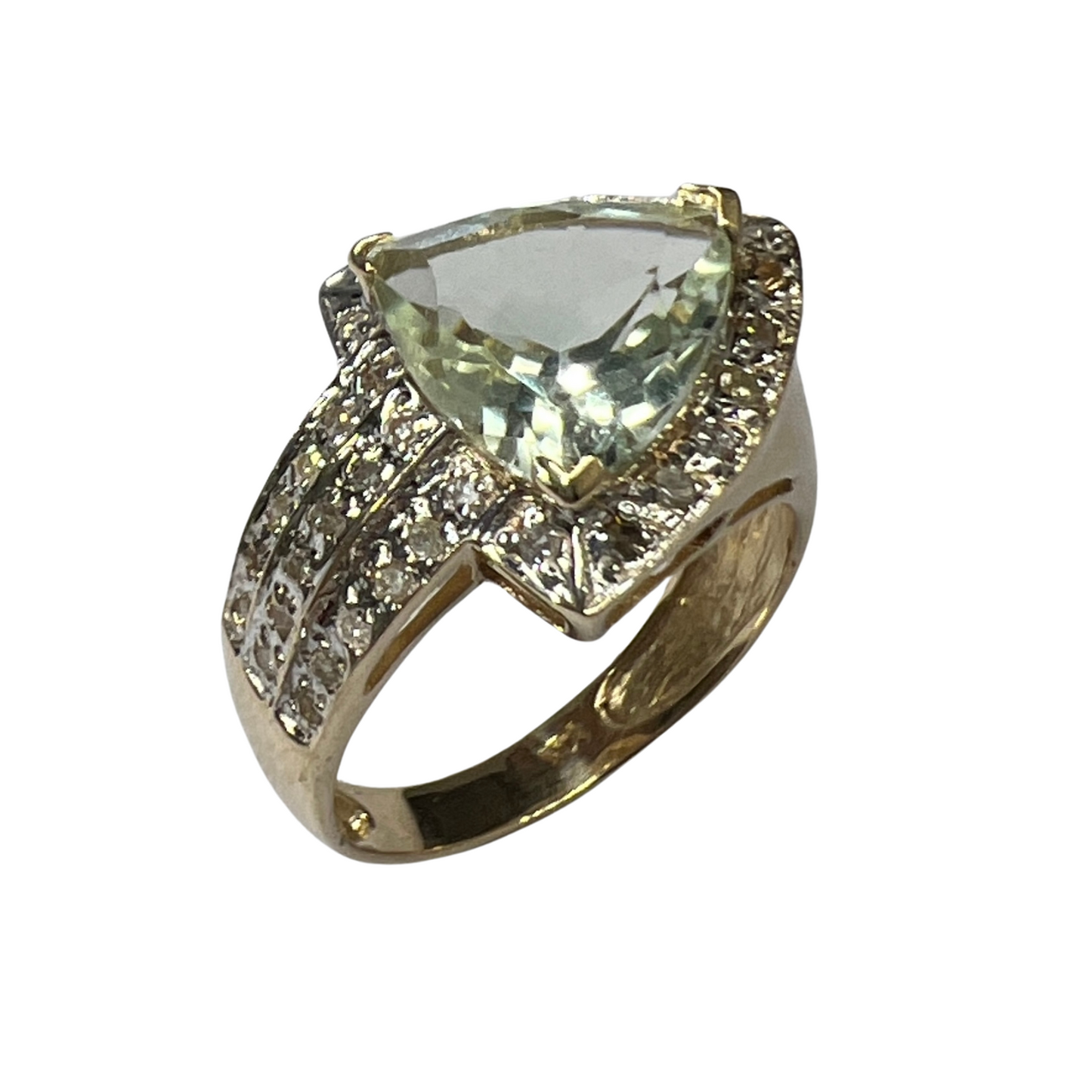 Anillo Oro con Aguamarina y Diamantes Naturales 0.64ct