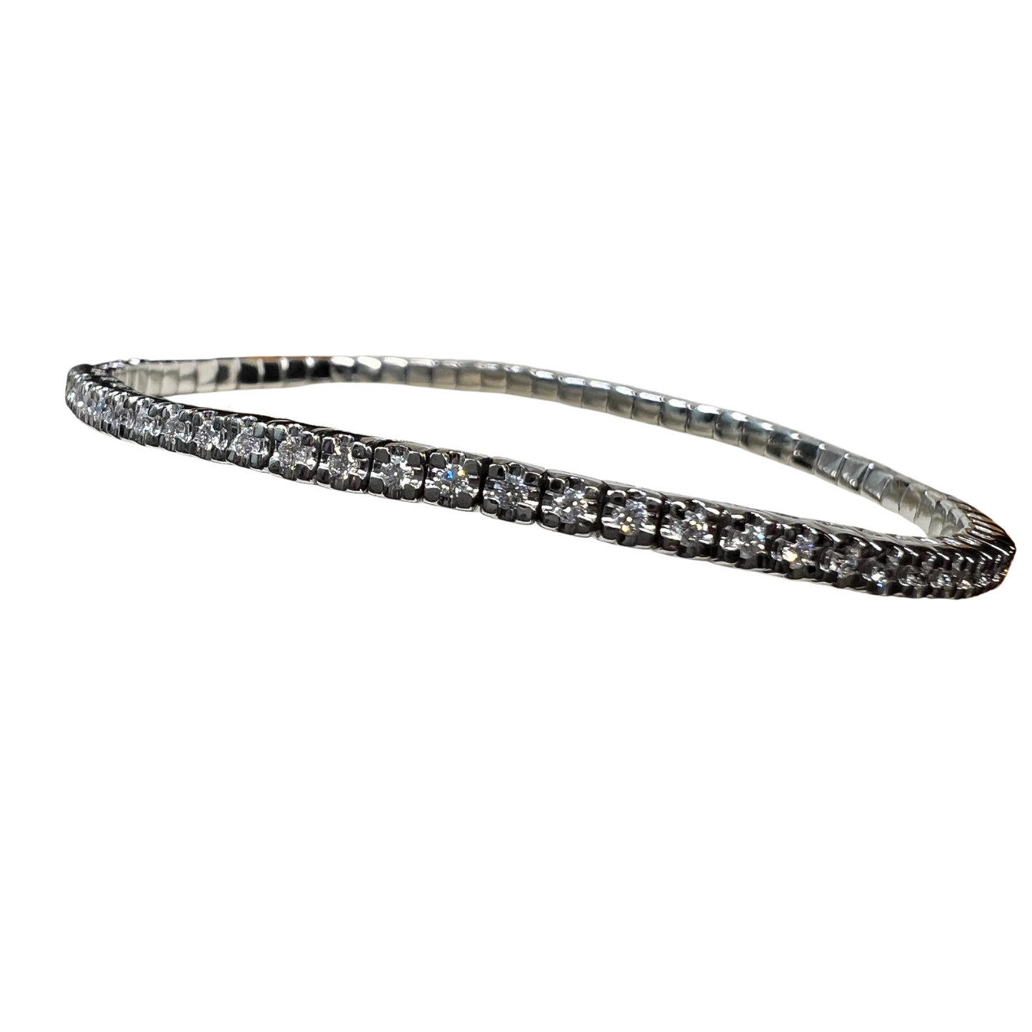 Brazalete Tenis Oro Blanco con Diamantes Naturales 1.40ct