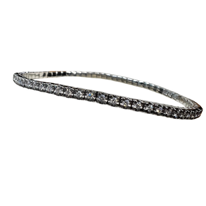 Brazalete Tenis Oro Blanco con Diamantes Naturales 1.40ct