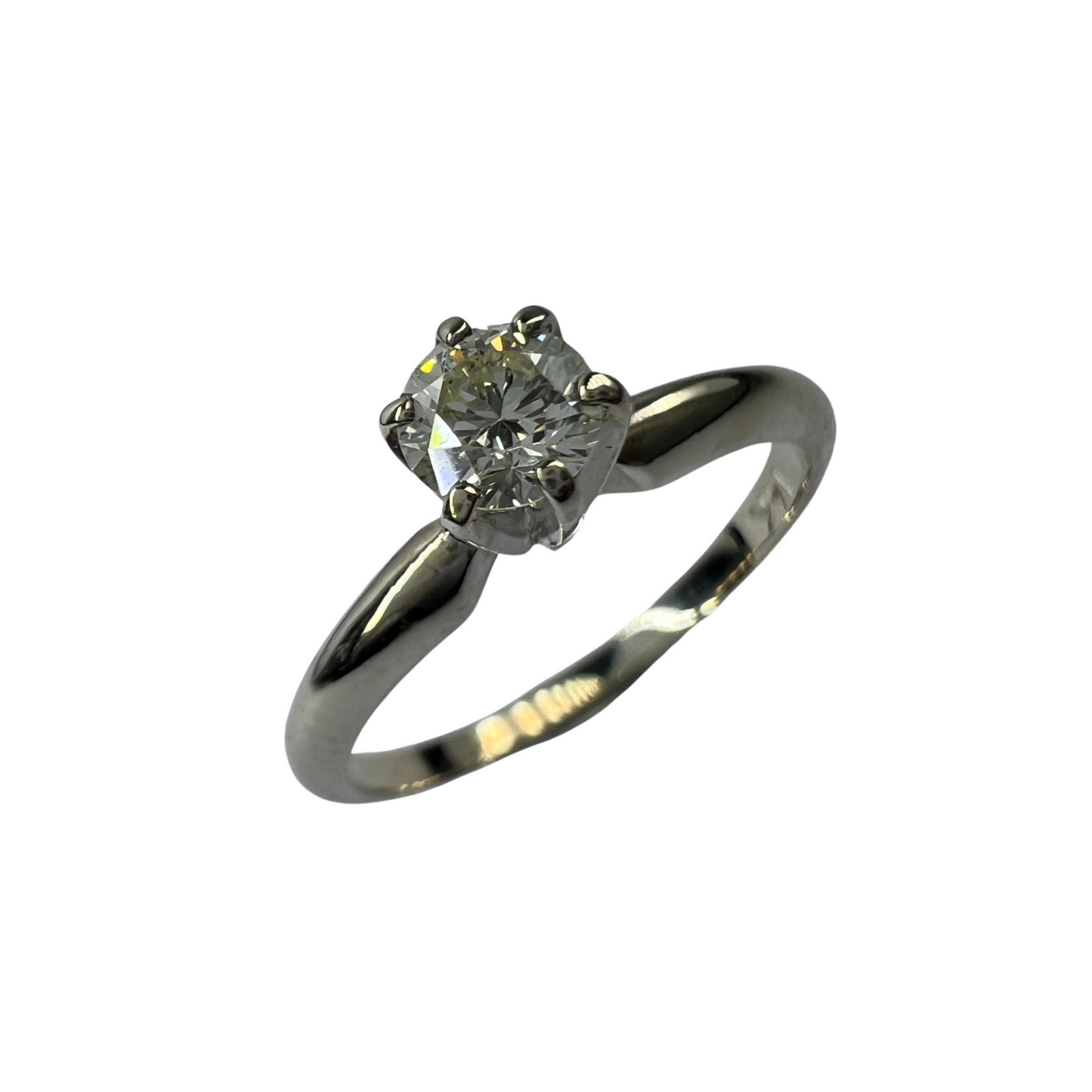 Anillo de Compromiso Oro Blanco con Diamante Natural 0.26ct