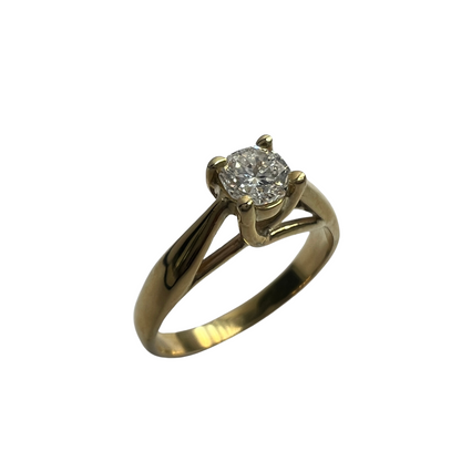 Anillo de Compromiso Oro Amarillo con Diamante Natural Octillion 0.32ct