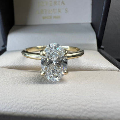 Anillo de Compromiso Oro Amarillo 14k con Diamante de Laboratorio Certificado IGI 1.00ct