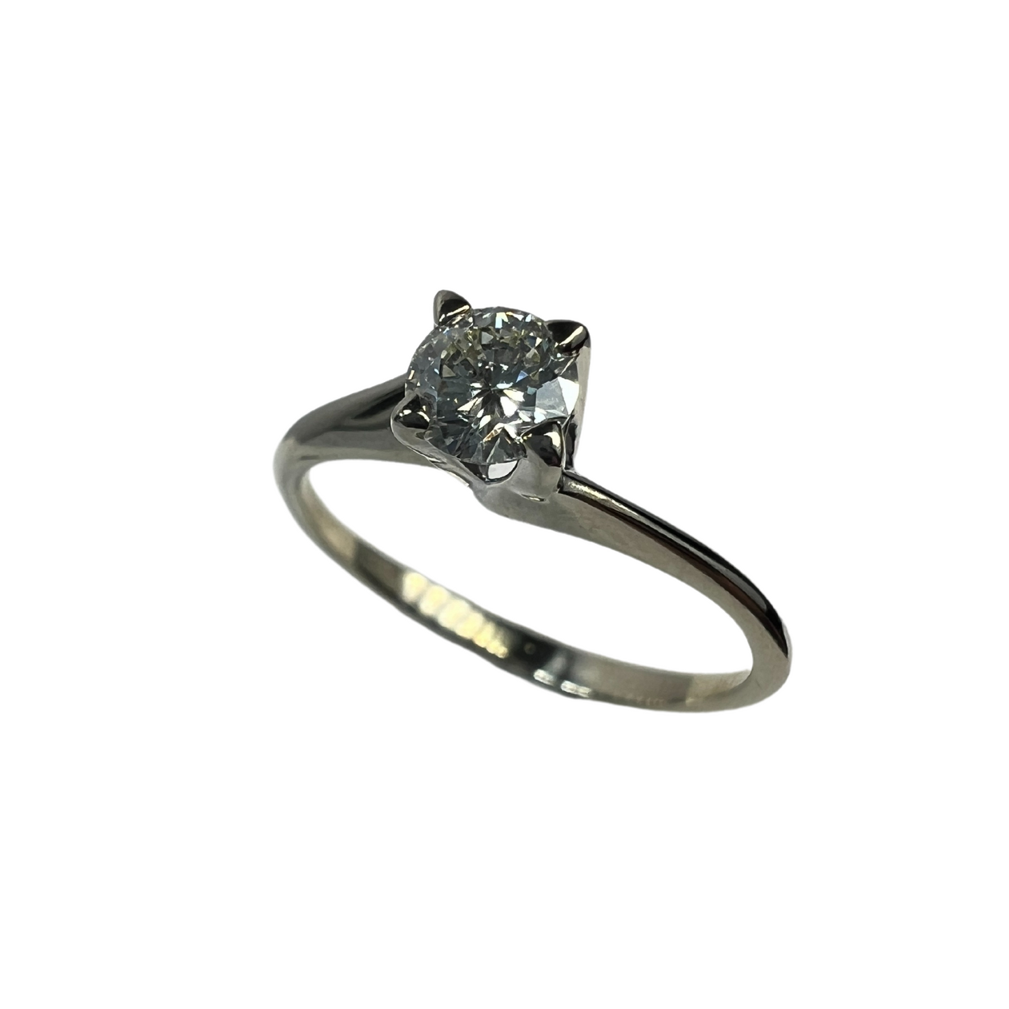 Anillo de Compromiso Oro Blanco con Diamante Natural 0.30ct