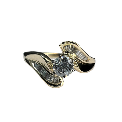 Anillo de Compromiso Oro Amarillo con Diamantes Naturales 0.60ct