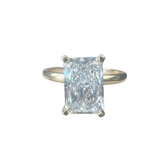 Anillo de Compromiso Oro Amarillo 14k con Diamante de Laboratorio Certificado IGI 2.52ct