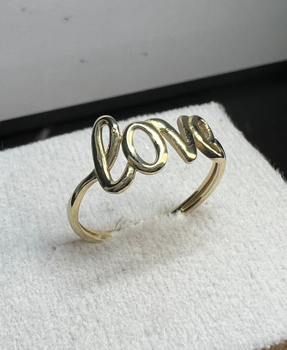 Anillo Love de Oro Sólido 10kt