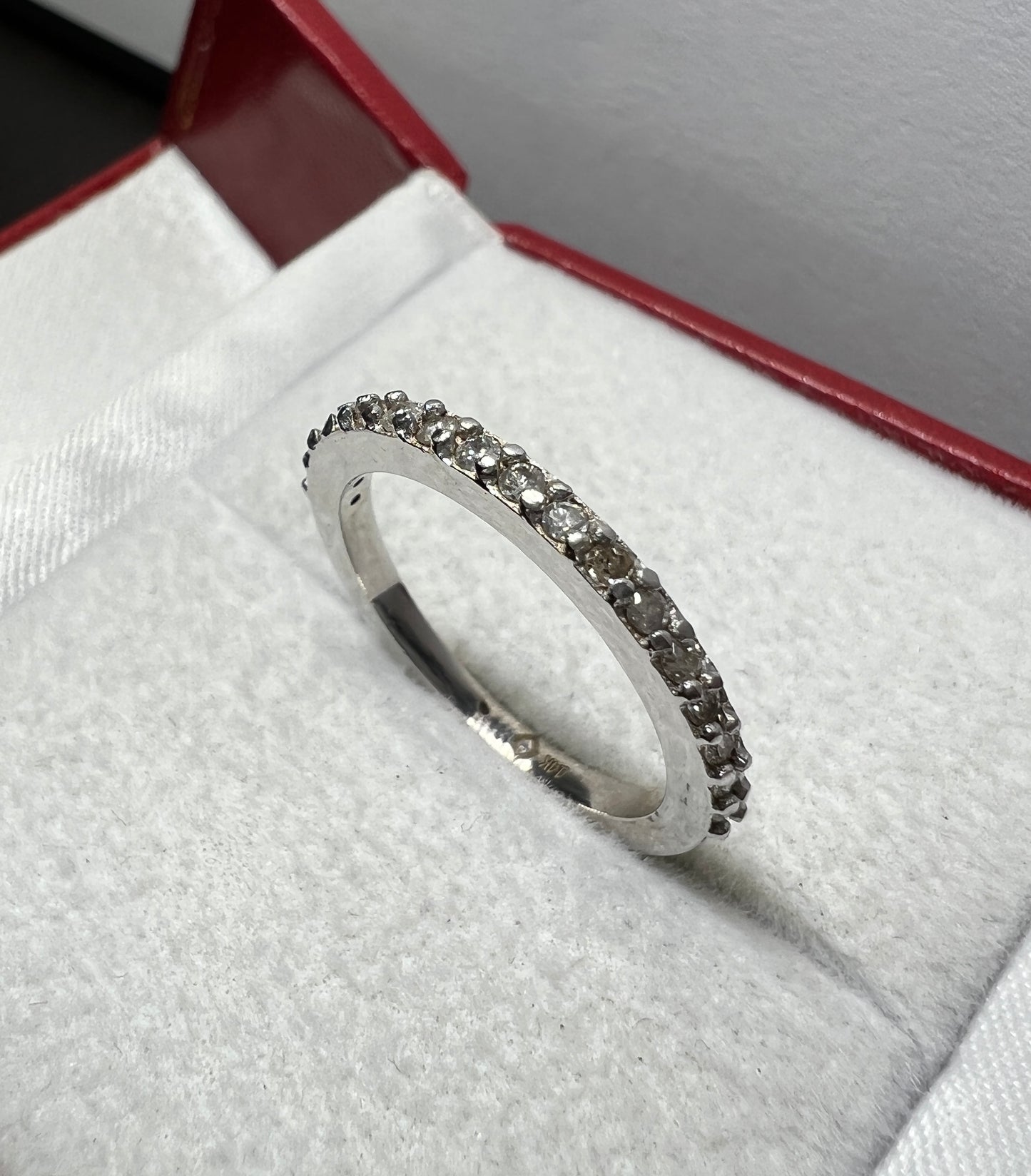 Anillo Churumbela Oro Blanco con Diamantes Naturales 0.17ct