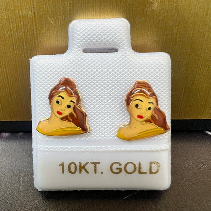 Broqueles Bella Disney Oro Sólido 10kt