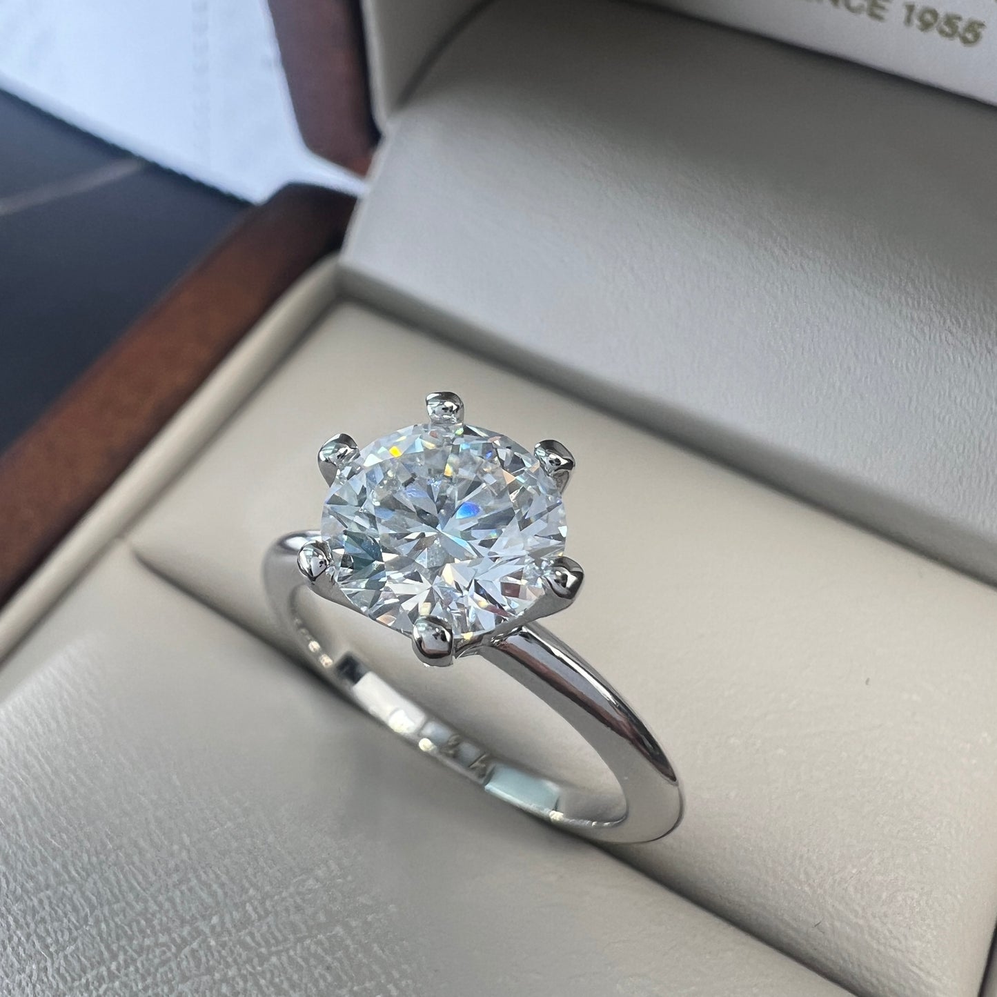Anillo de Compromiso Oro Blanco 14k con Diamante de Laboratorio Certificado IGI 1.50ct