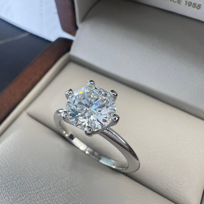 Anillo de Compromiso Oro Blanco 14k con Diamante de Laboratorio Certificado IGI 1.50ct