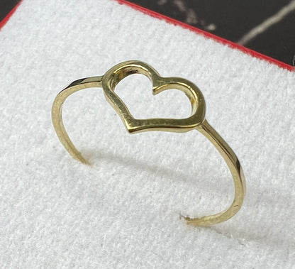 Anillo Corazón Oro Sólido 10kt