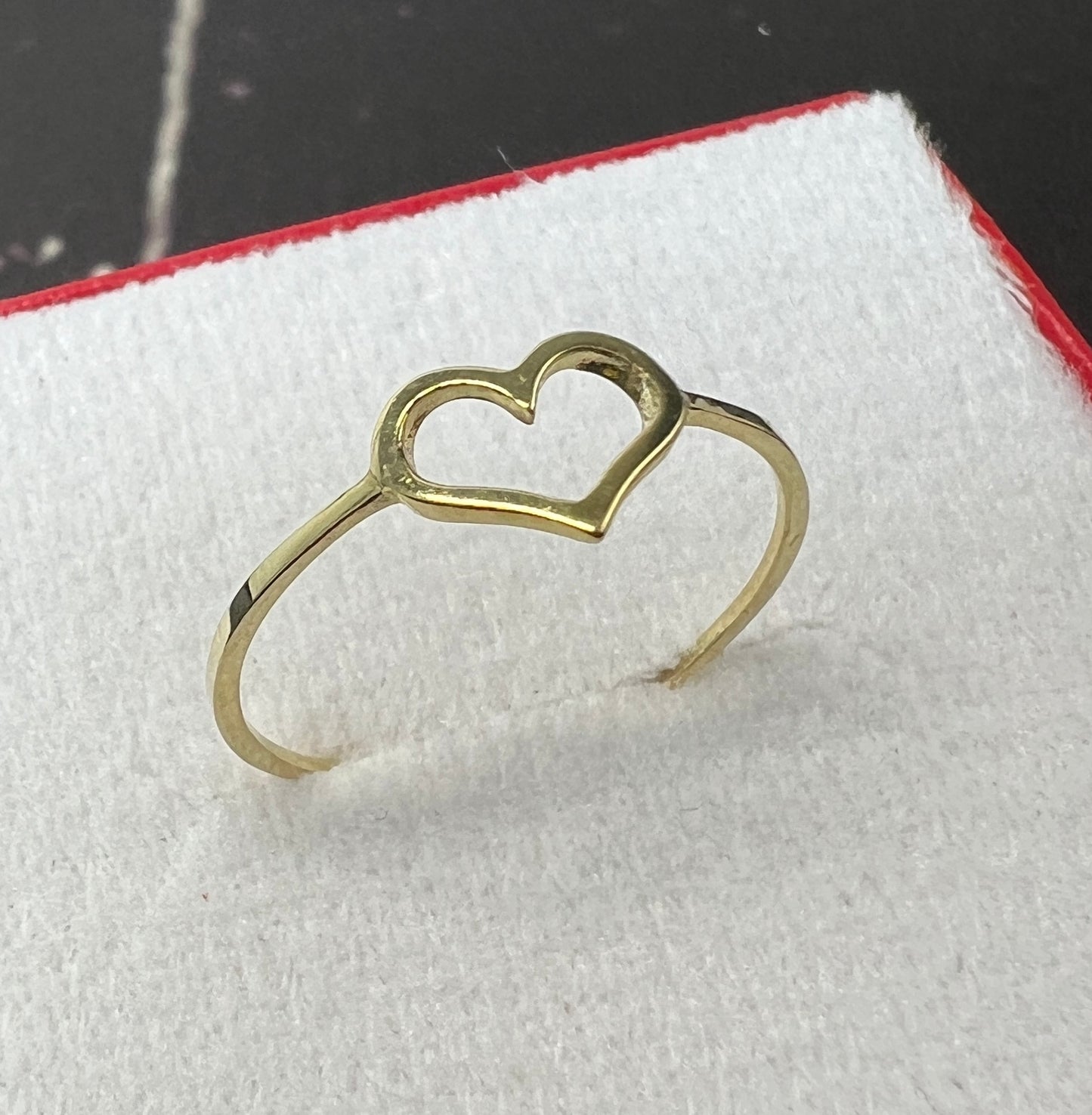 Anillo Corazón Oro Sólido 10kt