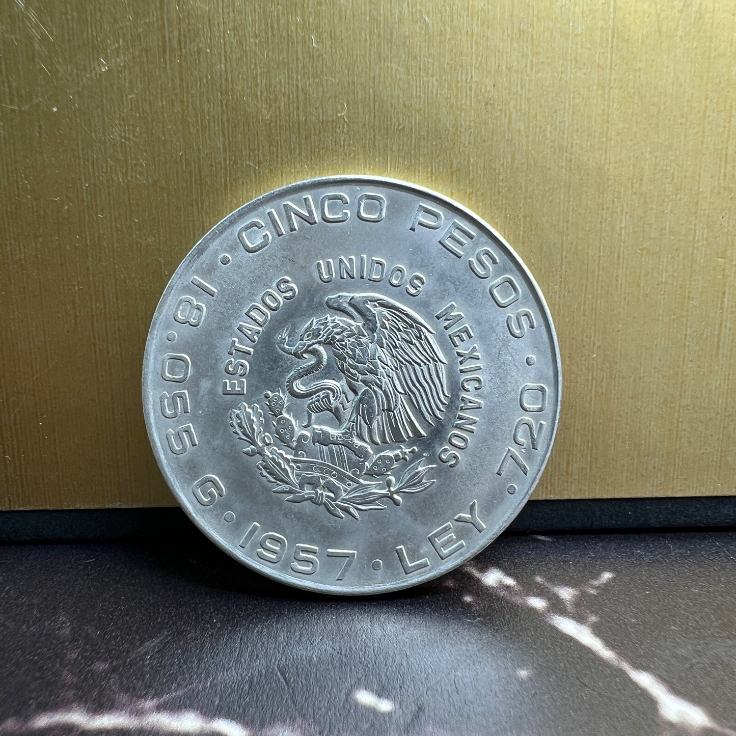 Moneda 5 pesos 1957