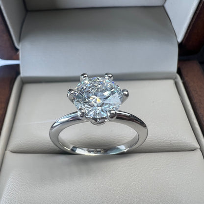 Anillo de Compromiso Oro Blanco 14k con Diamante de Laboratorio Certificado IGI 1.50ct
