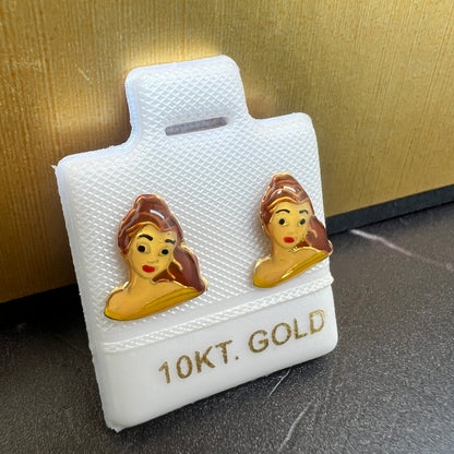 Broqueles Bella Disney Oro Sólido 10kt