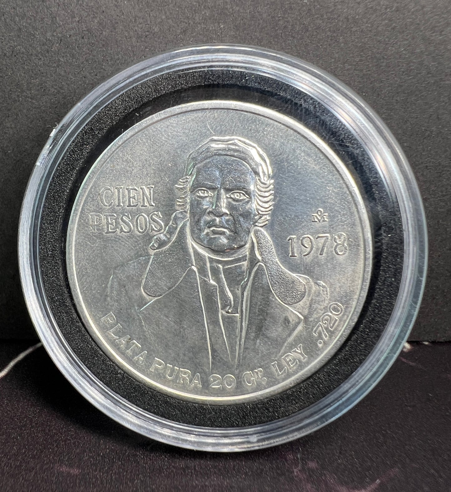 Moneda 100 pesos 1978 Plata Ley 0.720