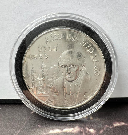 Moneda 5 pesos Año de Hidalgo 1953