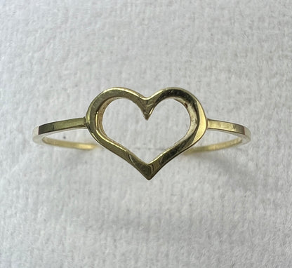 Anillo Corazón Oro Sólido 10kt