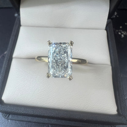 Anillo de Compromiso Oro Amarillo 14k con Diamante de Laboratorio Certificado IGI 2.52ct