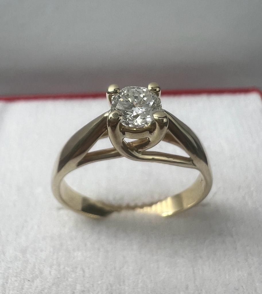 Anillo de Compromiso Oro Amarillo con Diamante Natural Octillion 0.32ct