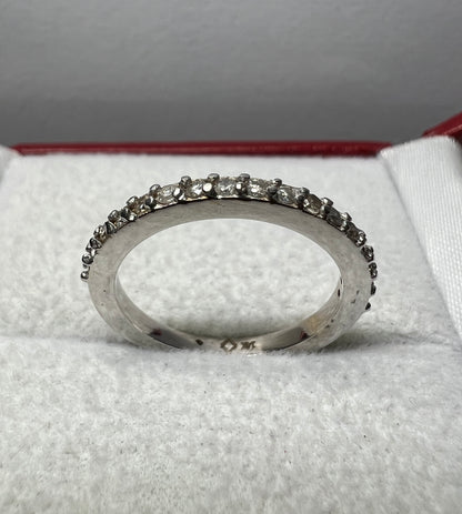 Anillo Churumbela Oro Blanco con Diamantes Naturales 0.17ct