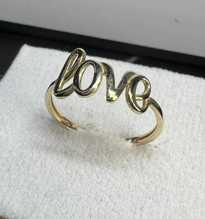 Anillo Love de Oro Sólido 10kt