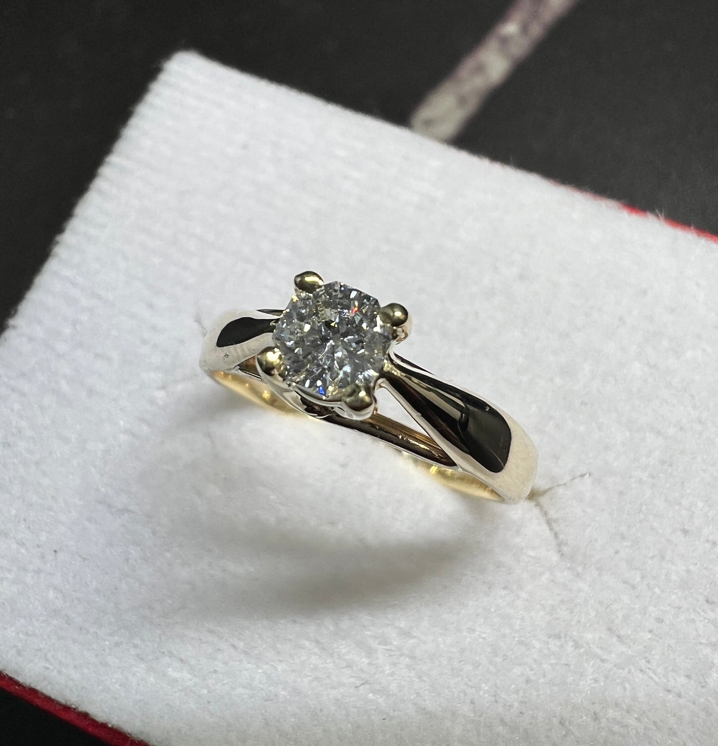 Anillo de Compromiso Diamante Natural Octillion Certificado GIA 0.31ct