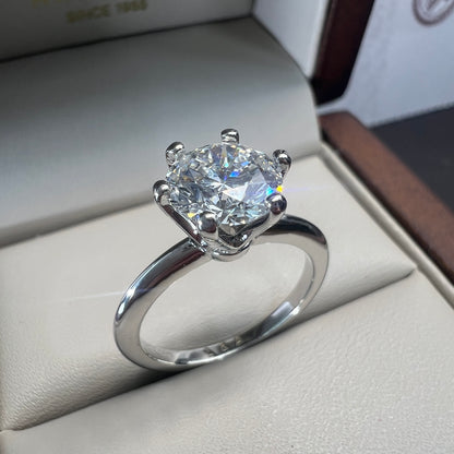 Anillo de Compromiso Oro Blanco 14k con Diamante de Laboratorio Certificado IGI 1.50ct