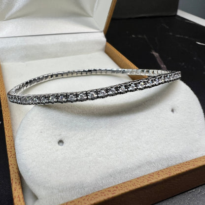 Brazalete Tenis Oro Blanco con Diamantes Naturales 1.40ct