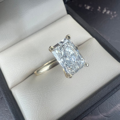 Anillo de Compromiso Oro Amarillo 14k con Diamante de Laboratorio Certificado IGI 2.52ct