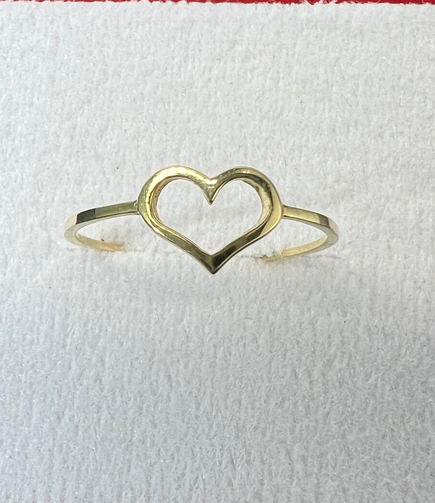 Anillo Corazón Oro Sólido 10kt