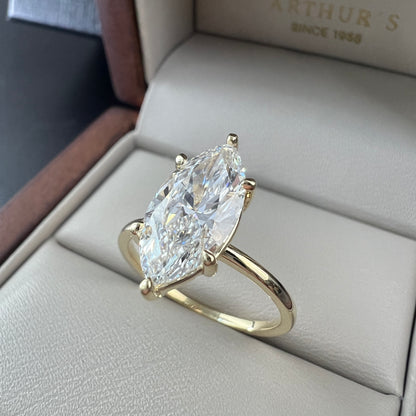 Anillo de Compromiso Oro Amarillo 14k con Diamante de Laboratorio Marquise 2.00ct Certificado IGI