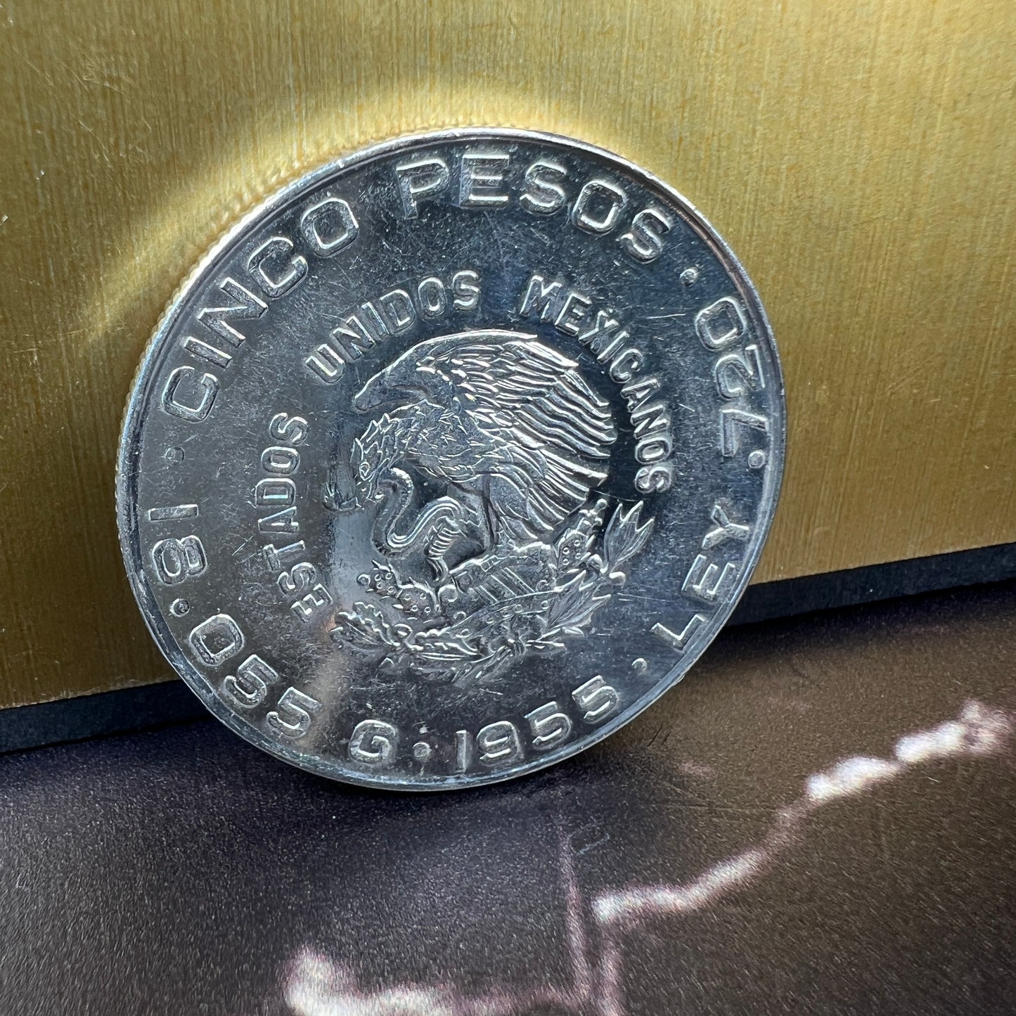 Moneda 5 pesos 1955