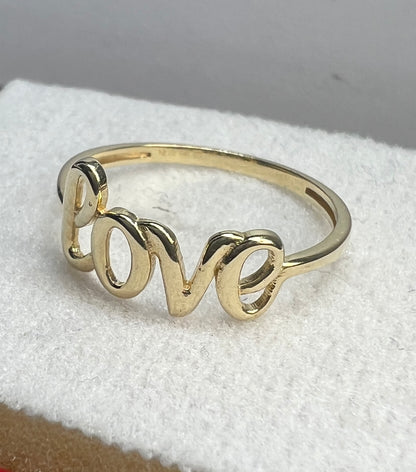 Anillo Love de Oro Sólido 10kt