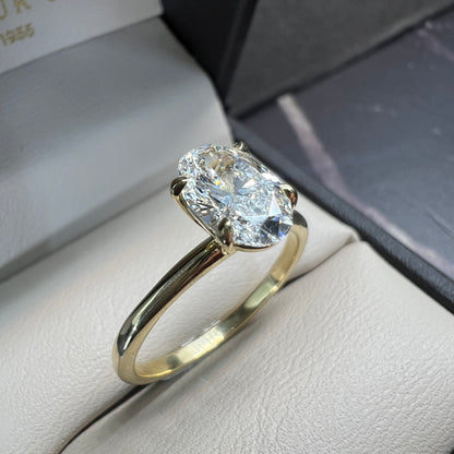 Anillo de Compromiso Oro Amarillo 14k con Diamante de Laboratorio Certificado IGI 1.00ct
