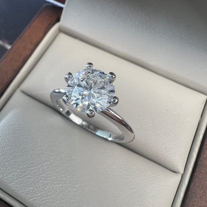 Anillo de Compromiso Oro Blanco 14k con Diamante de Laboratorio Certificado IGI 1.50ct