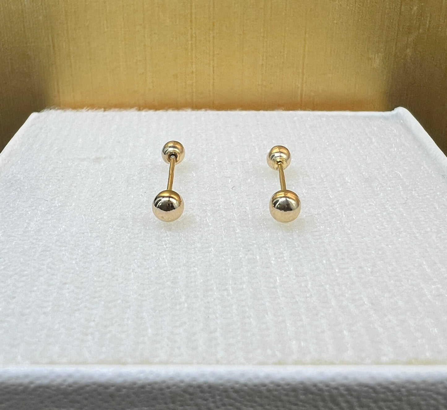 Broqueles Esfera mini Oro Sólido 10kt