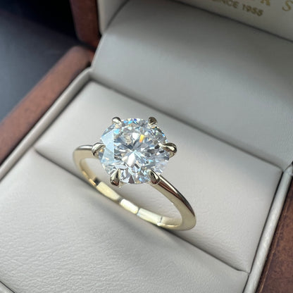 Anillo de Compromiso Oro Amarillo 14k con Diamante de Laboratorio Brillante 2.00ct Certificado IGI