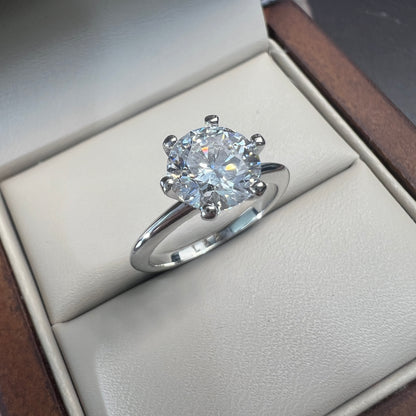 Anillo de Compromiso Oro Blanco 14k con Diamante de Laboratorio Certificado IGI 1.50ct