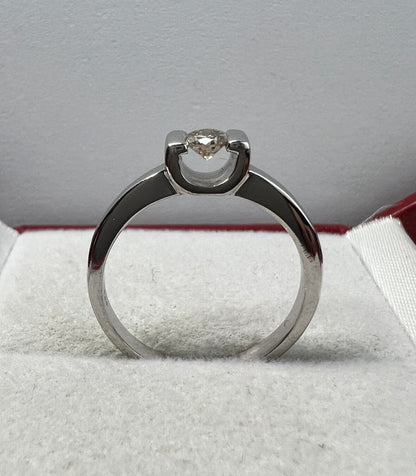 Anillo de Compromiso Oro Blanco con Diamante Natural 0.25ct