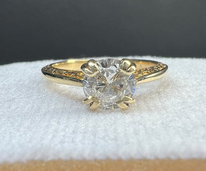 Anillo de Compromiso Oro Amarillo con Diamante Natural 0.85ct