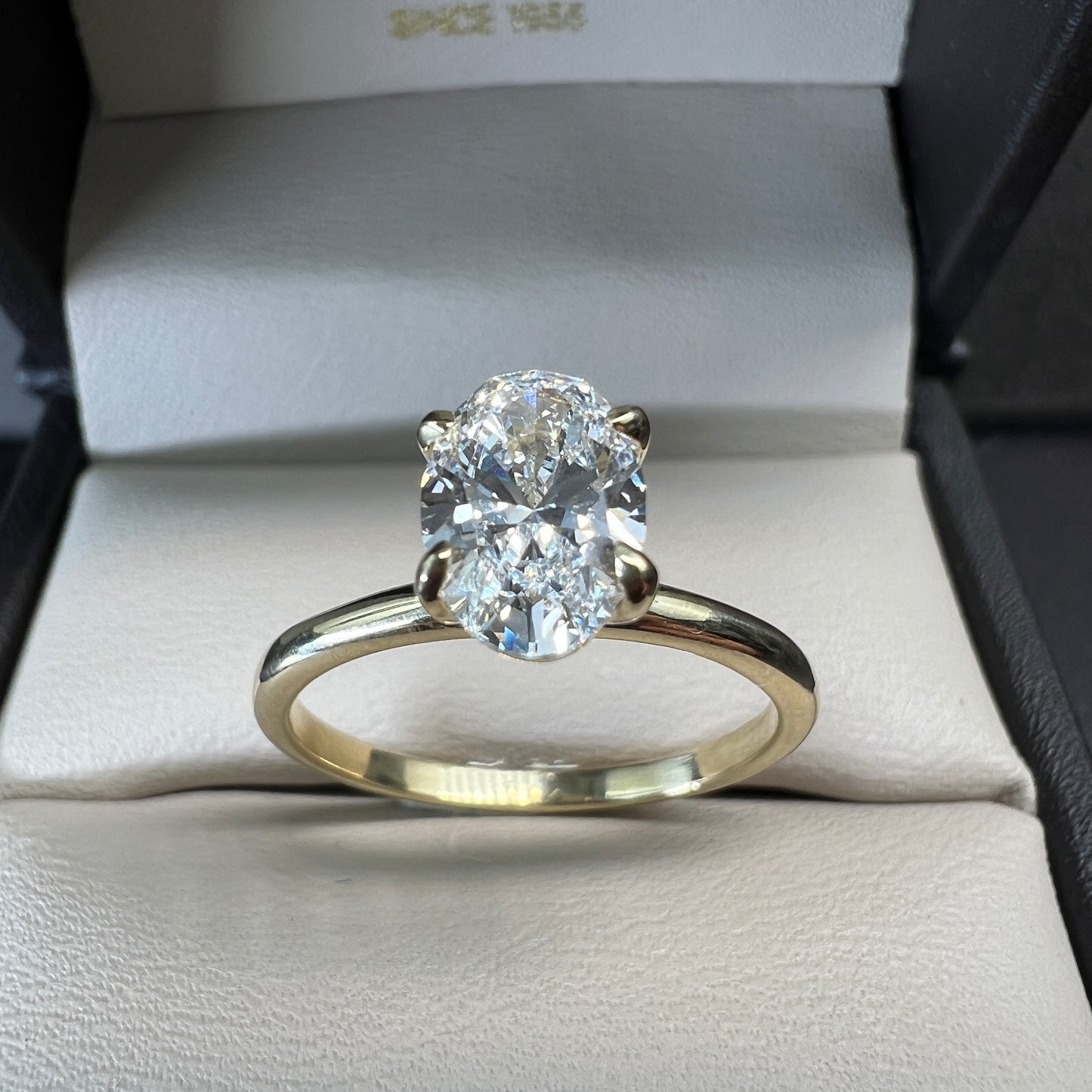 Anillo de Compromiso Oro Amarillo 14k con Diamante de Laboratorio Certificado IGI 1.00ct