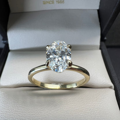 Anillo de Compromiso Oro Amarillo 14k con Diamante de Laboratorio Certificado IGI 1.00ct